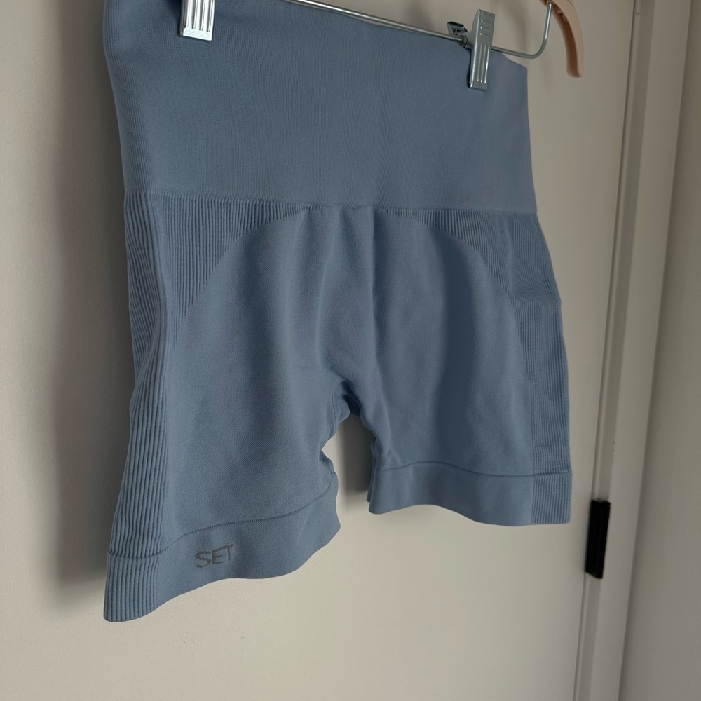 SET Active Women's Athletic Shorts - Light Blue